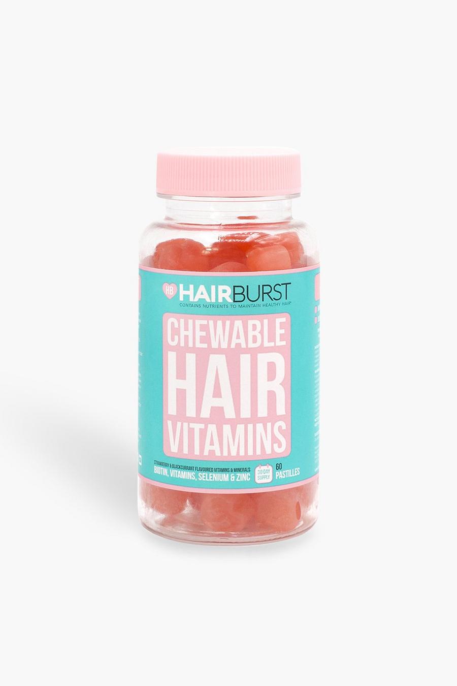 Pink Hairburst Strawberry & Blackcurrant Chewable Vitamins 60 Pastilles image number 1