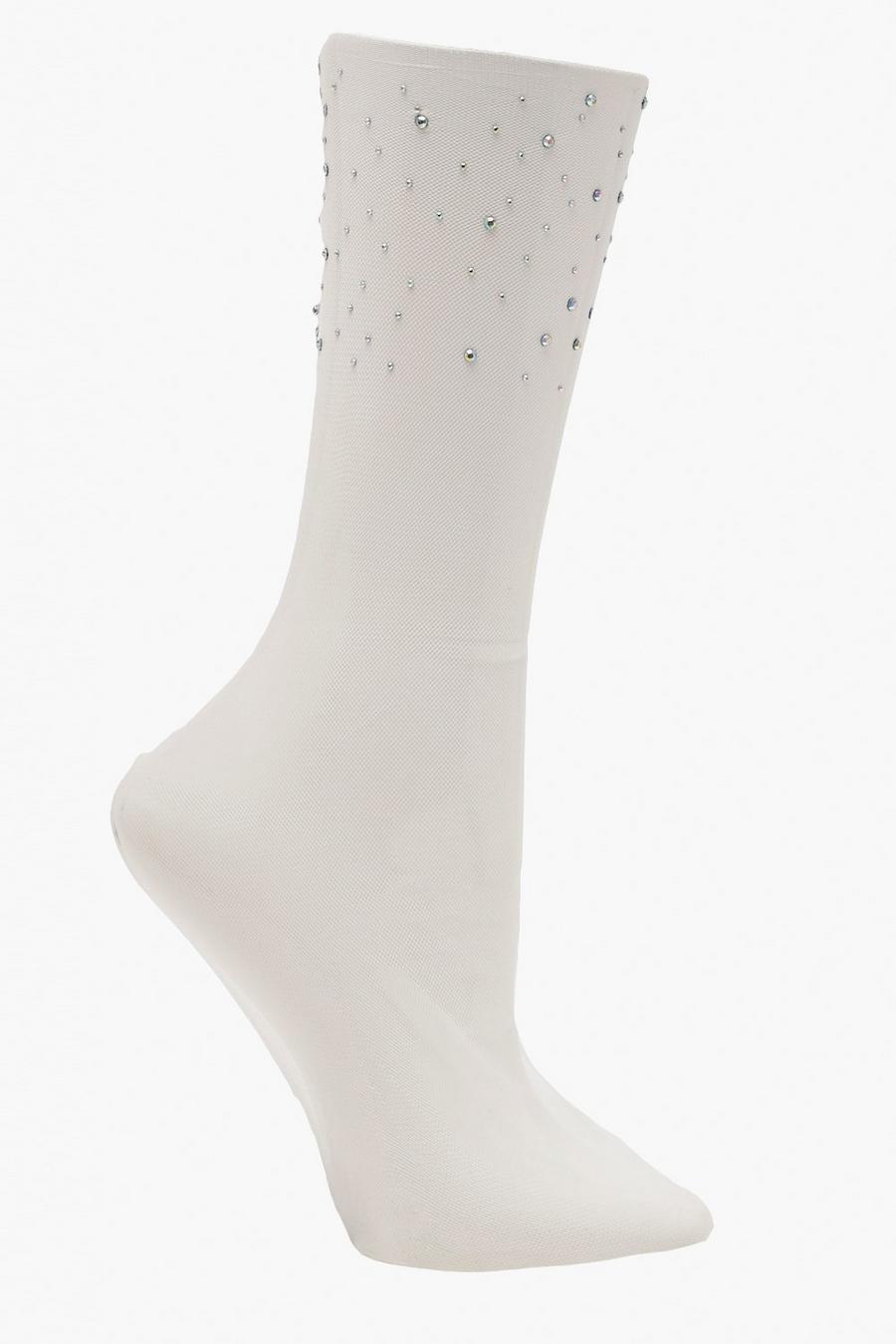 Embellished Sheer Socks image number 1