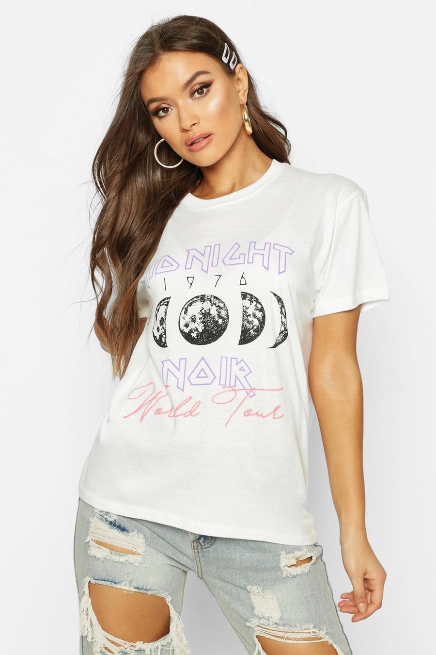"Midnight" T-shirt med slogan image number 1