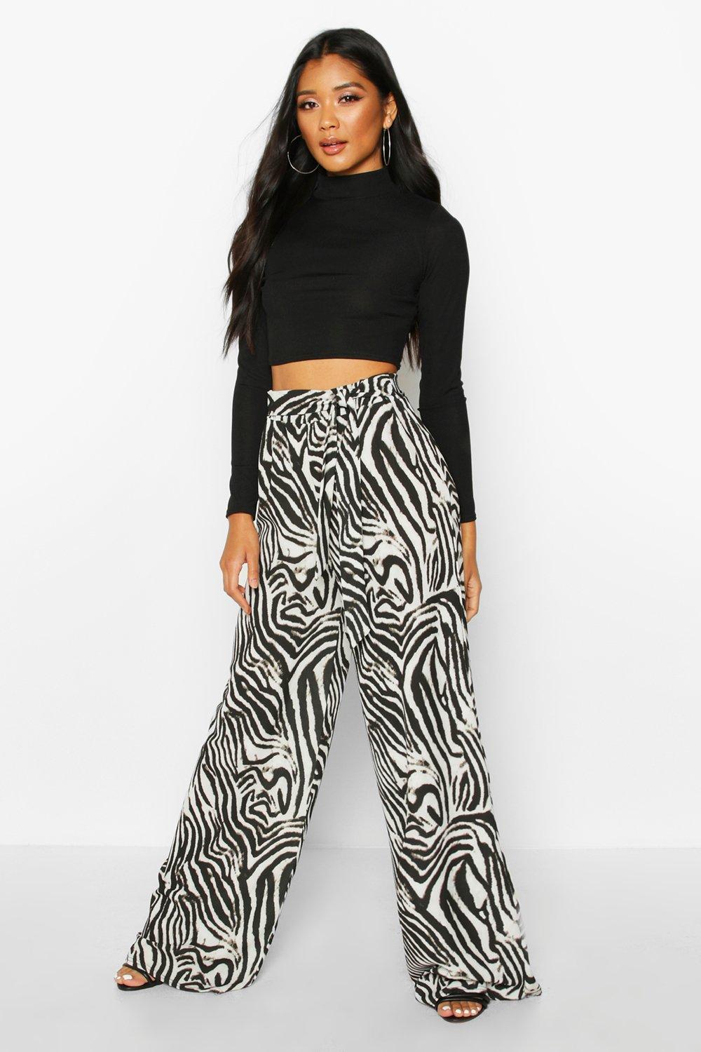 zebra print joggers