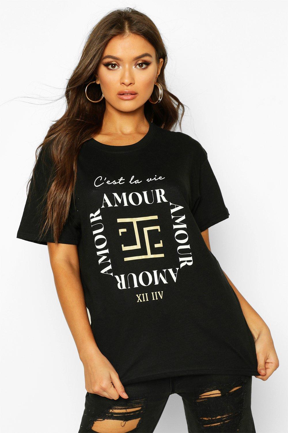 Amour Graphic T Shirt Boohoo