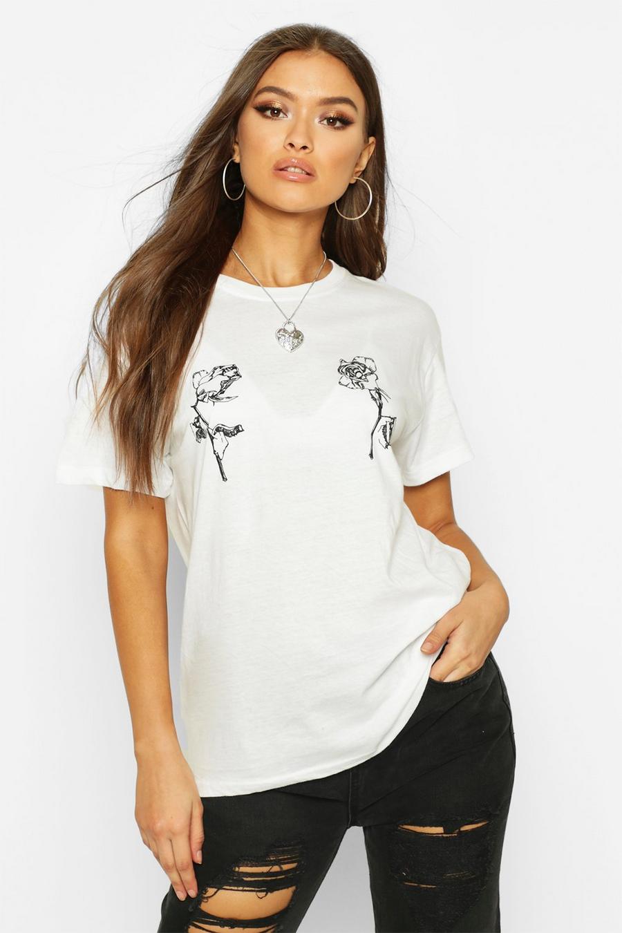 White Rose Double Print T-Shirt image number 1