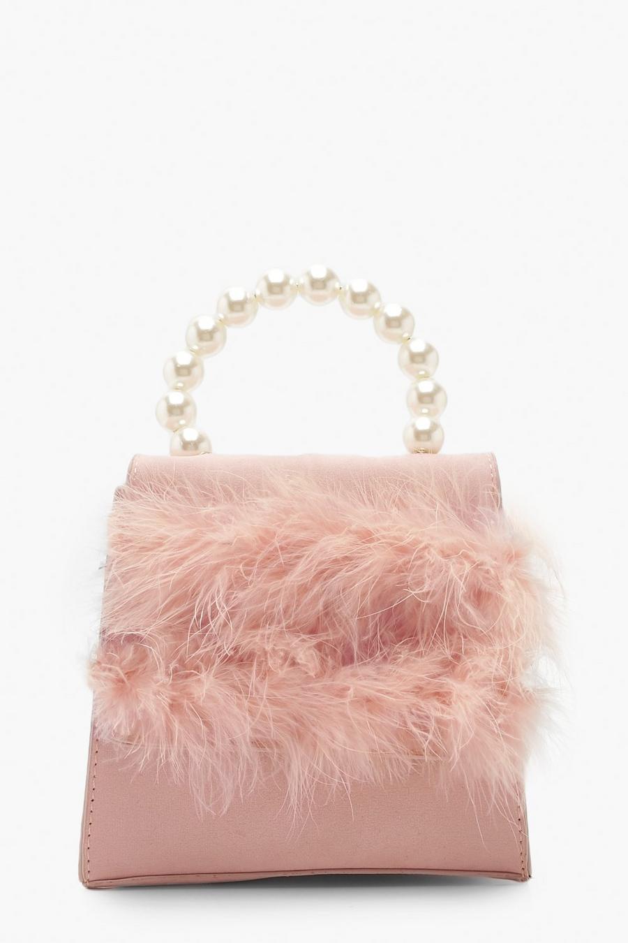 Blush Faux Fur Pearl Grab Bag image number 1