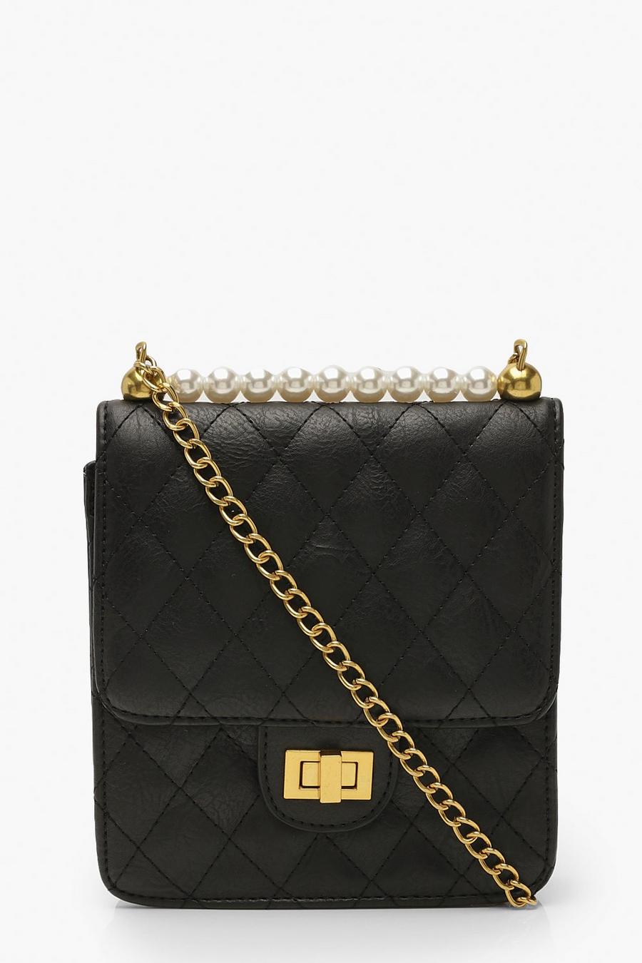 Quilted Pearl Cross Body Bag image number 1