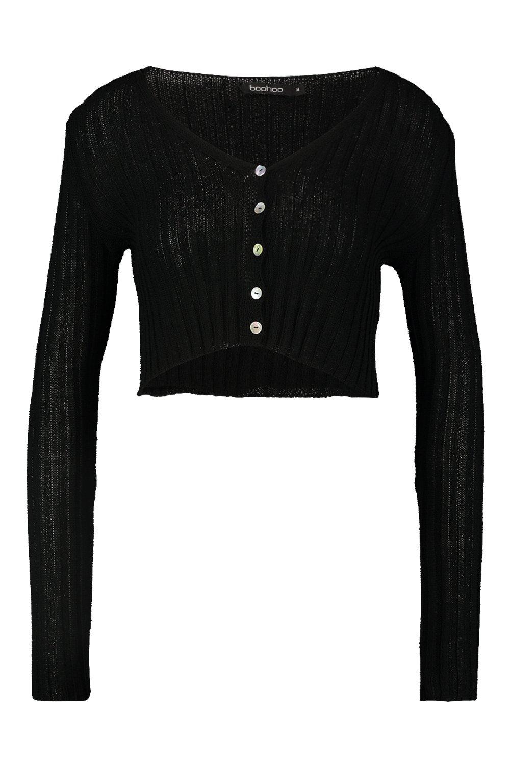 thin black cardigan
