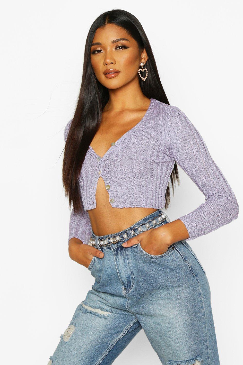cropped thin cardigan