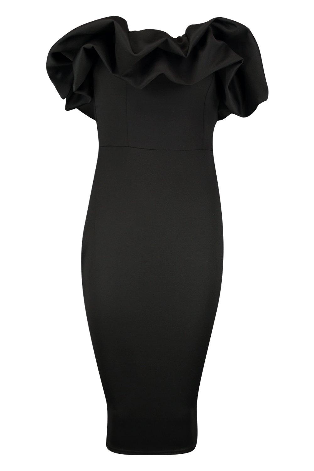 新品♡ MEDI OFF SHOULDER PUFF SLEEVE DRESS fzz79858_black_xl?w=537&qlt=