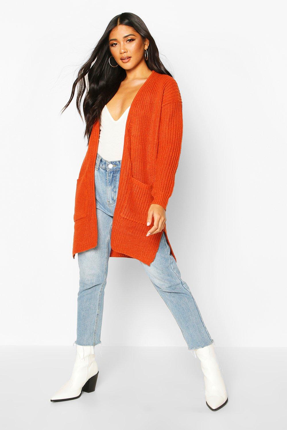 boohoo longline cardigan