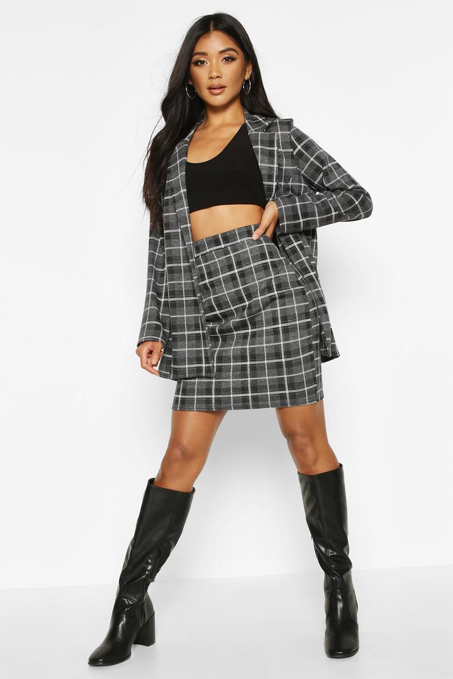 Grid Check Tailored Mini Skirt image number 1