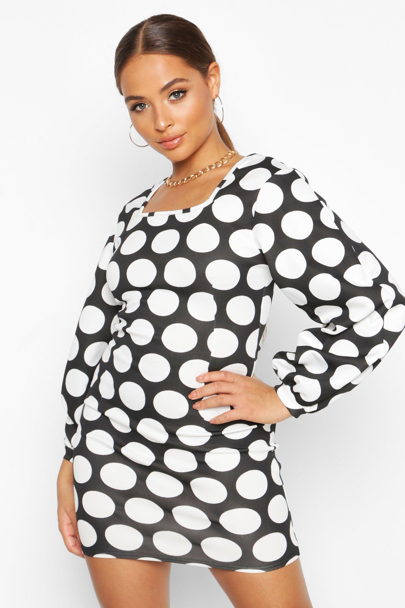 large polka dot dress