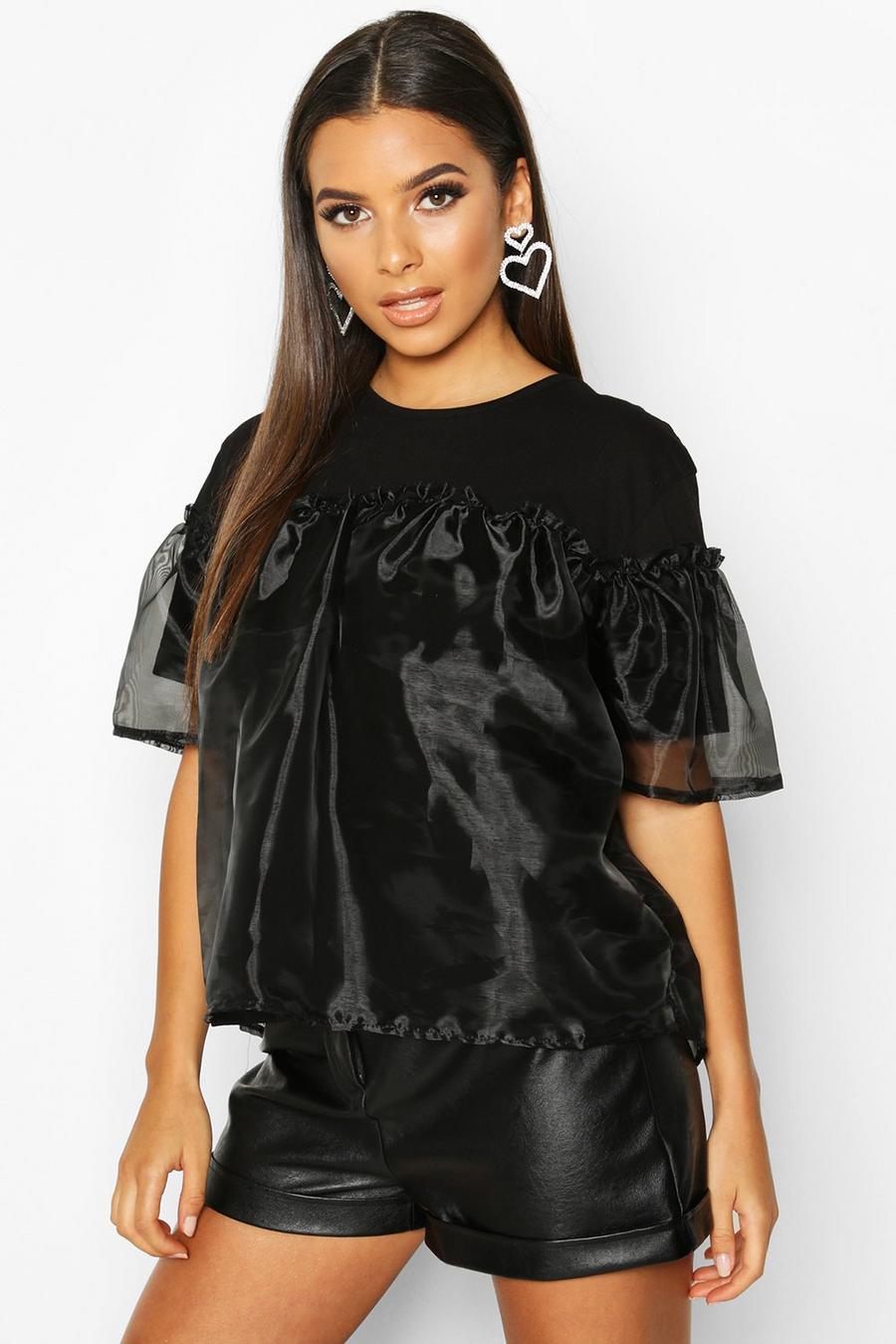 Organza Ruffle Double Layer T-Shirt image number 1