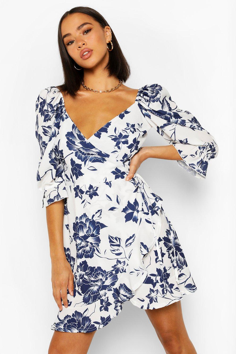 boohoo floral tea dress