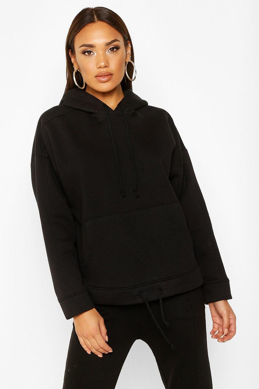 Oversized Pocket Front Drawcord Detail Hoodie image number 1