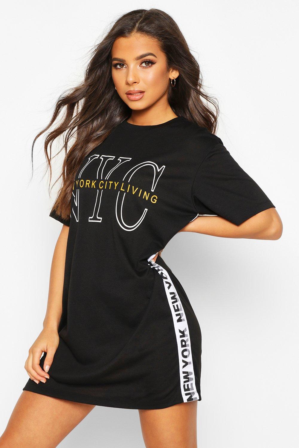 graphic print t shirt dress