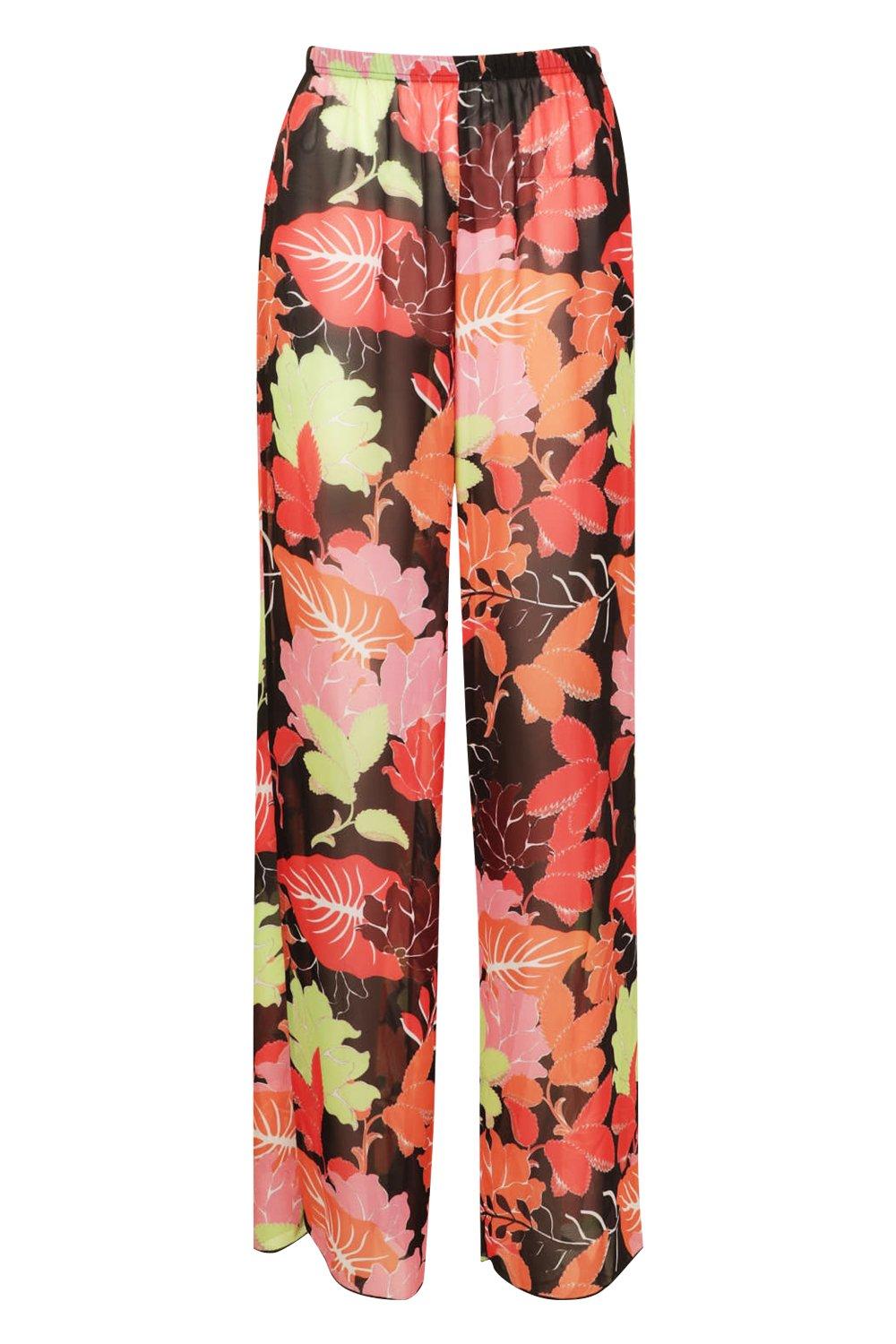 floral beach trousers