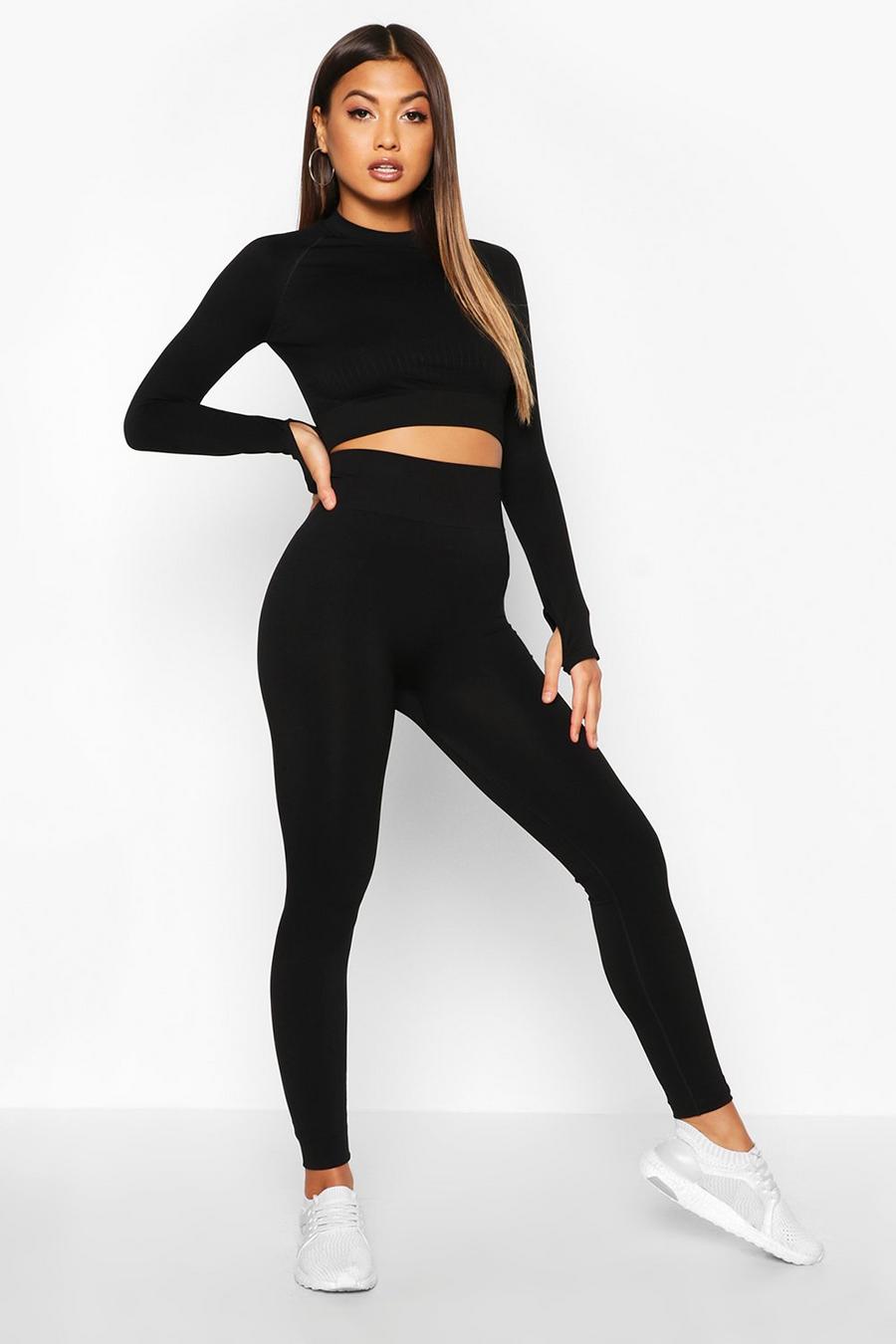 Fit Seamless Knit High Waist Woman Active Legging image number 1