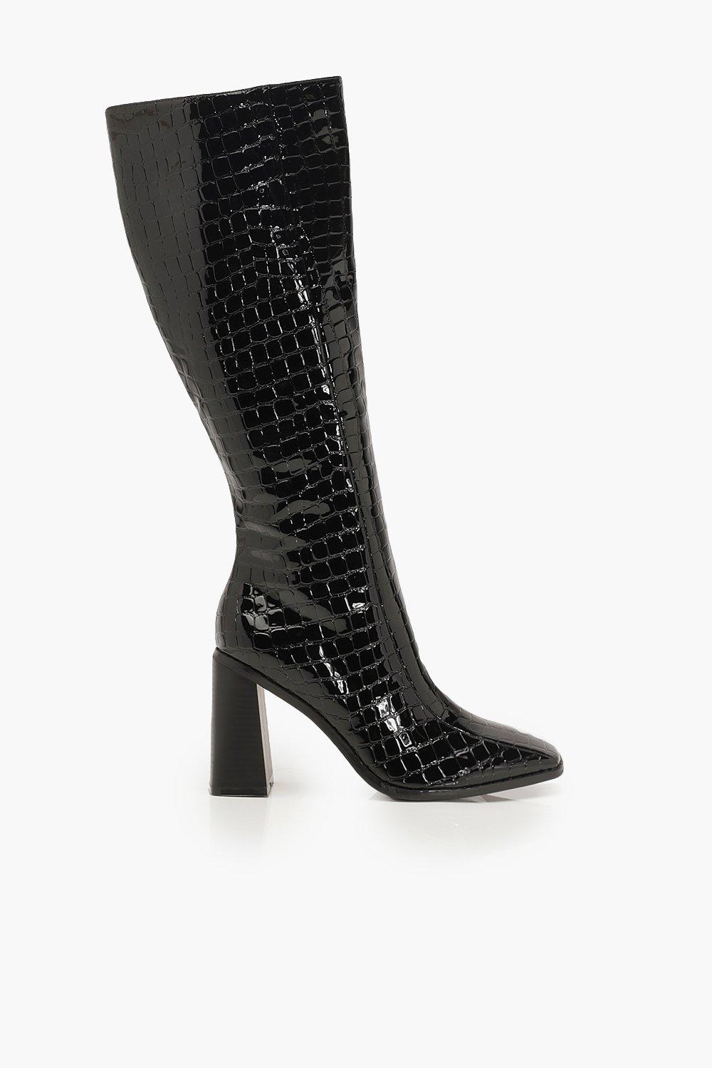 boohoo croc boots