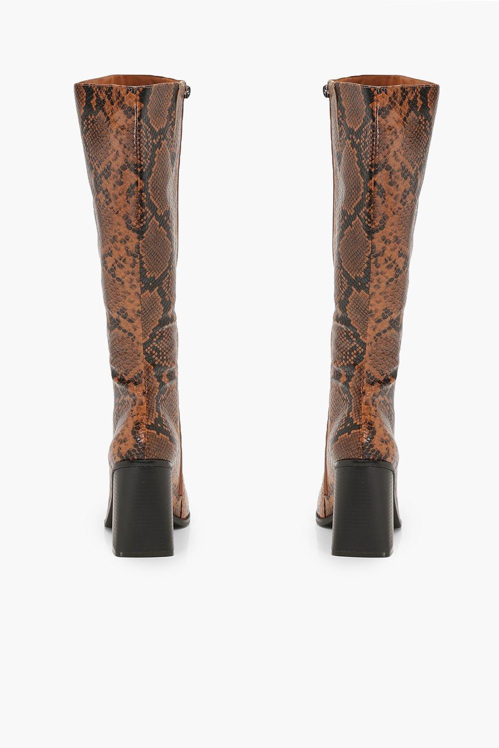 Boohoo snake outlet print boots