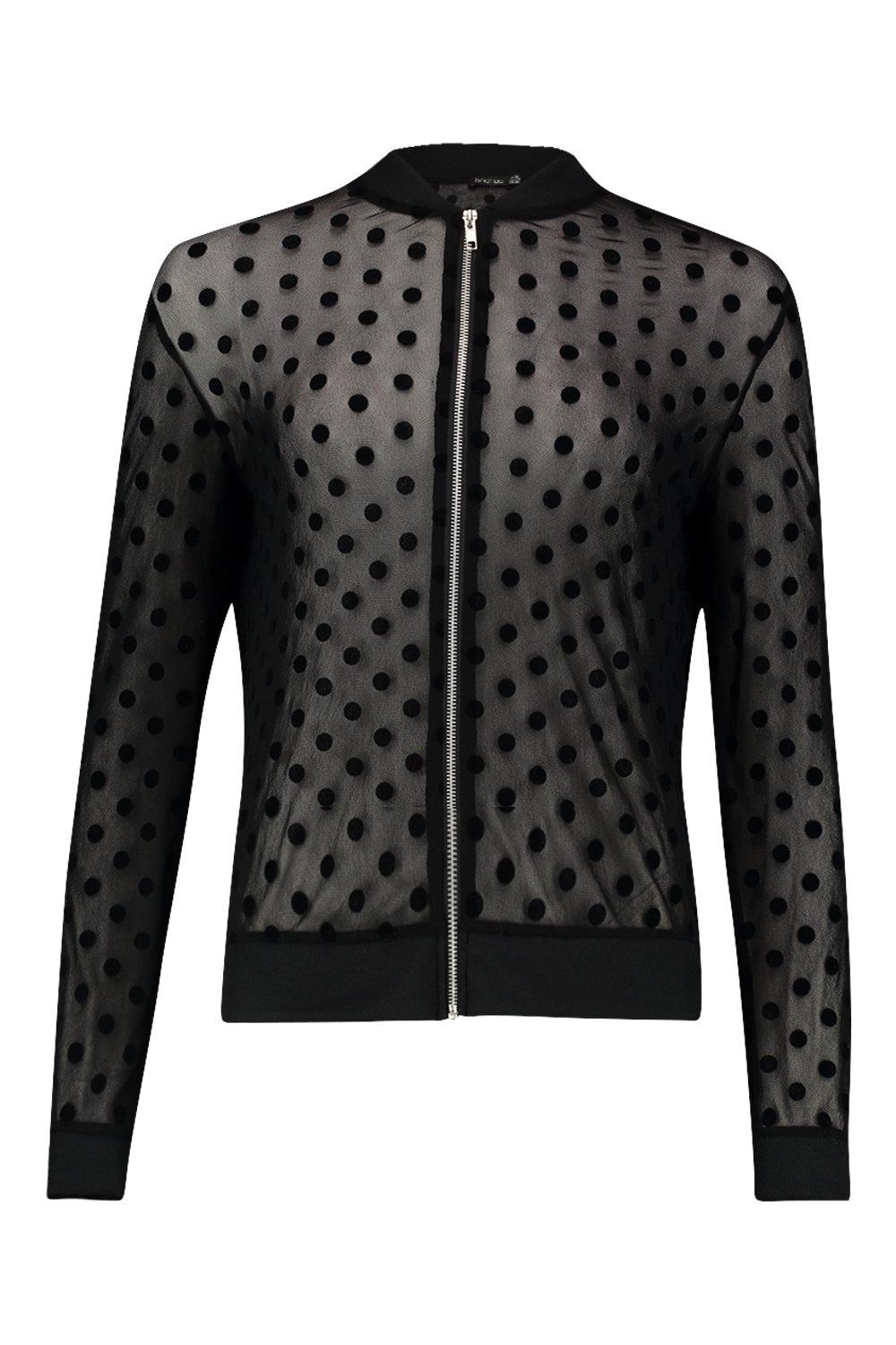 Sheer on sale bomber jacket