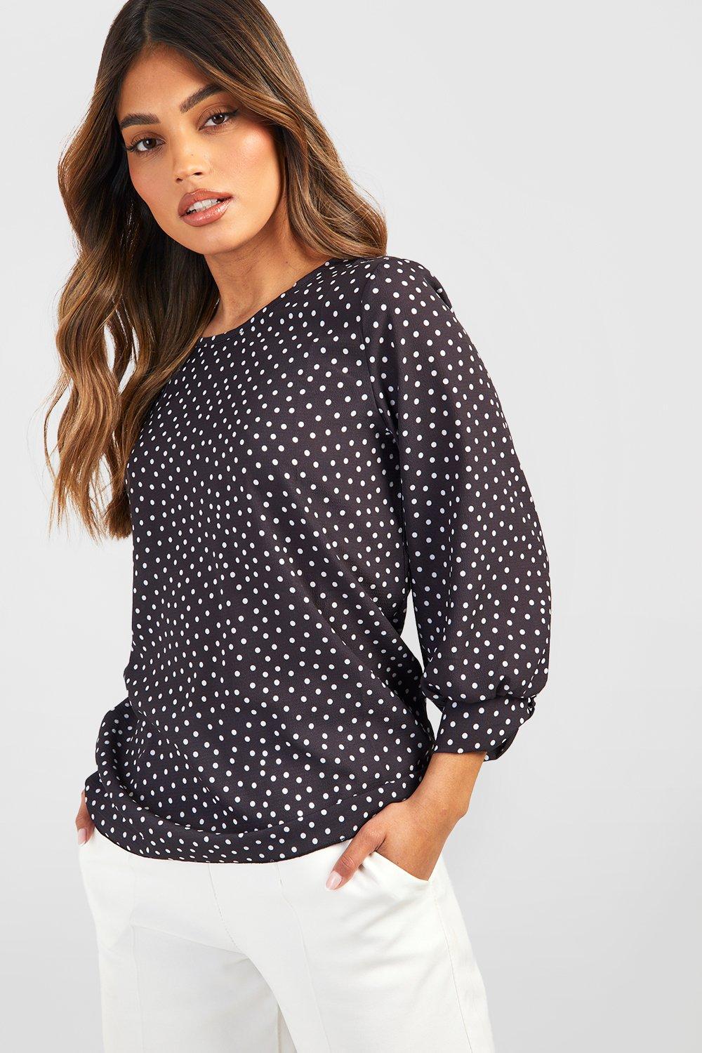 Blouse à best sale pois femme