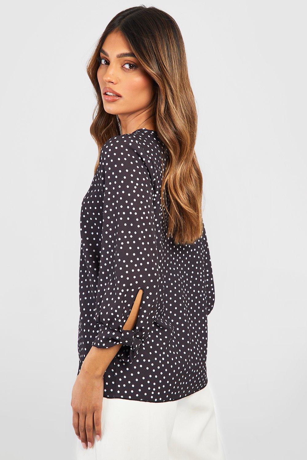 Boohoo polka hot sale dot top