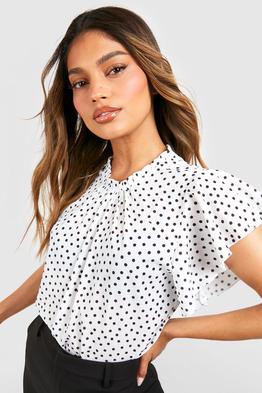 Polka dot 2024 frill top