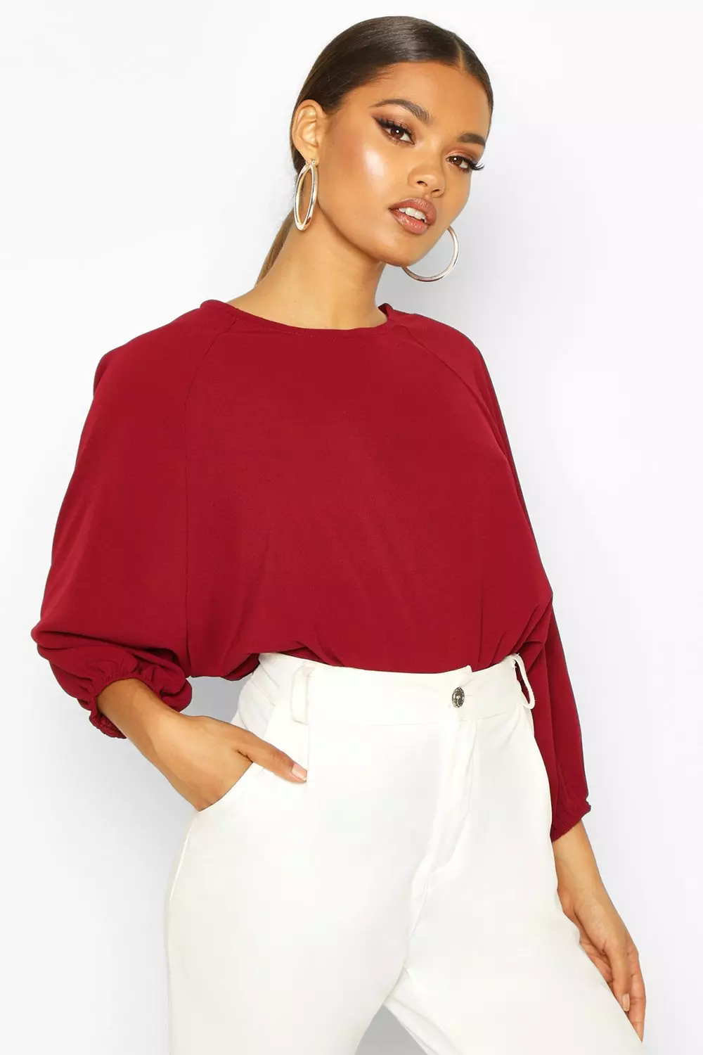 Boohoo batwing sale top