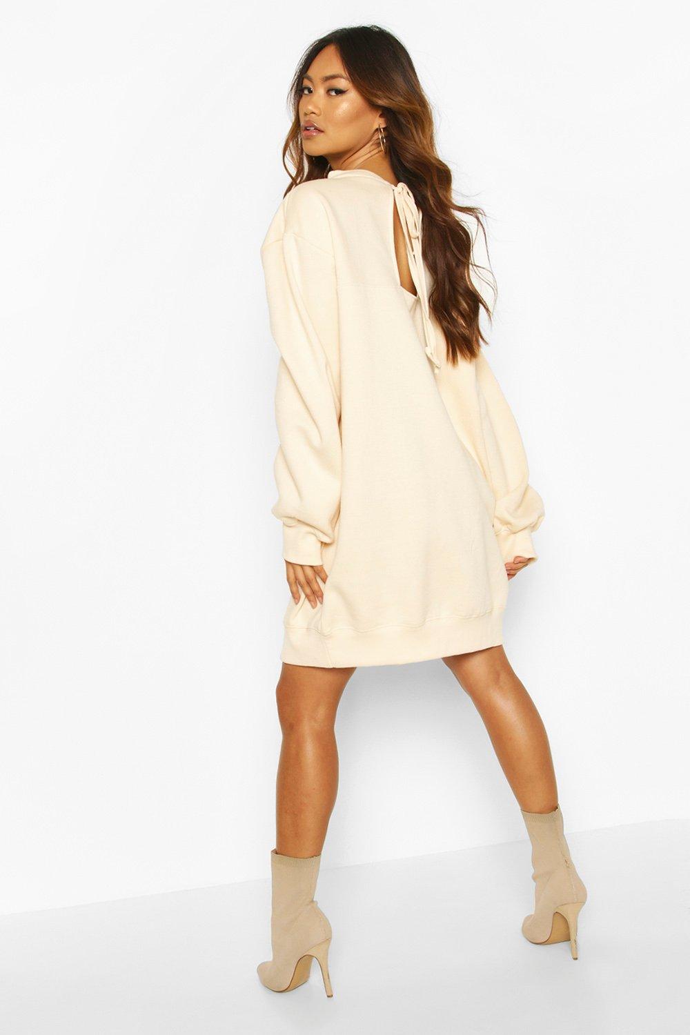 balloon sleeve sweatshirt dress