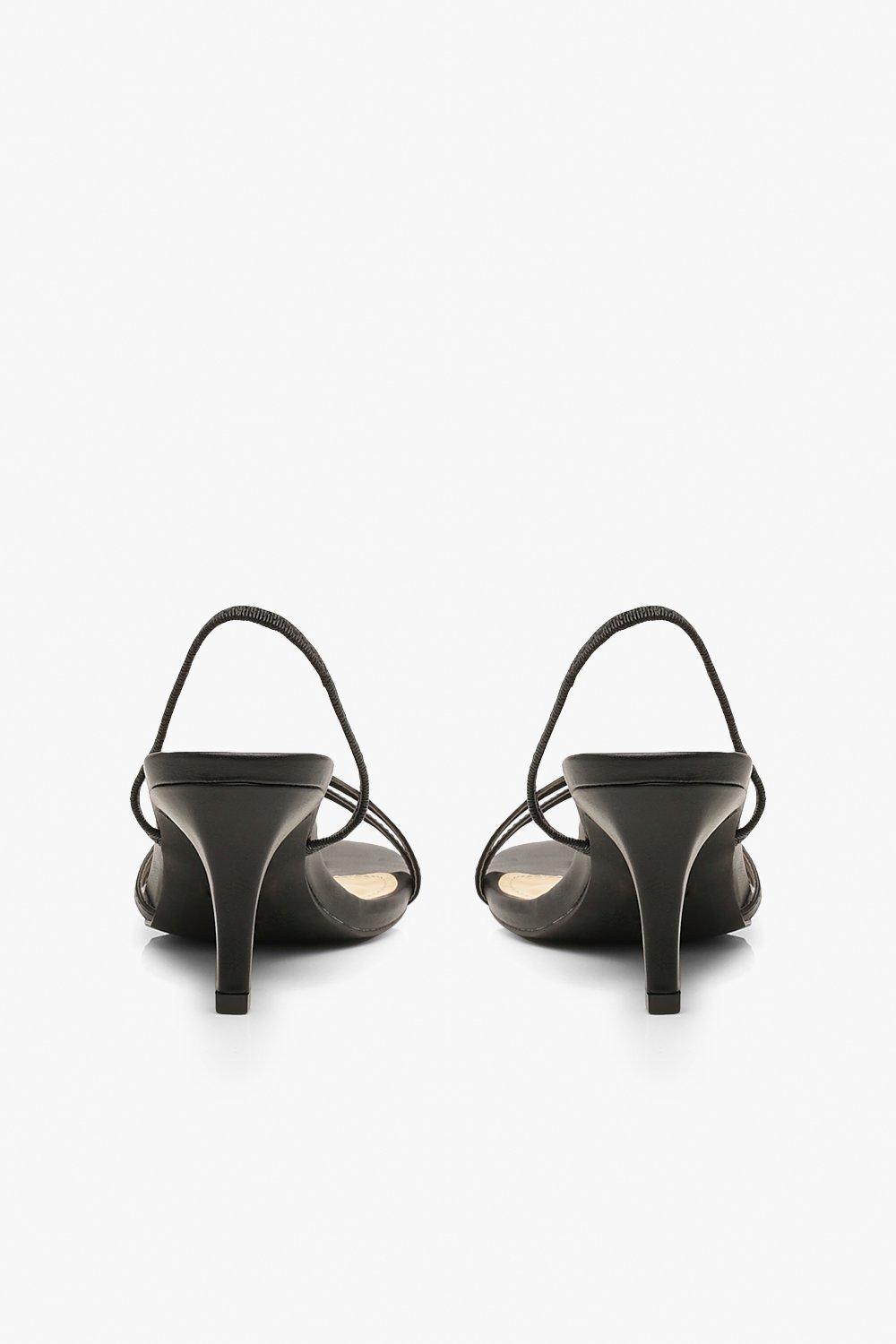 Low Heel Slingback Sandals boohoo NO