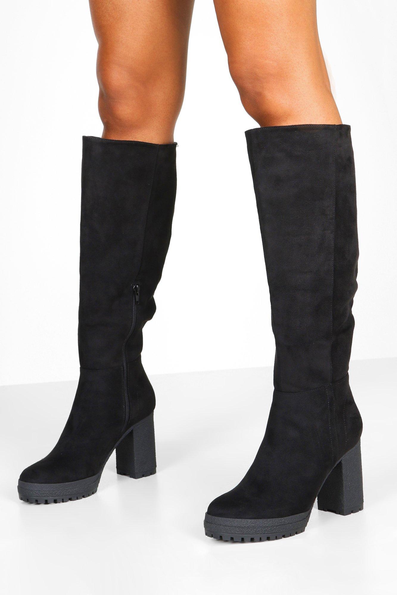 cleated over the knee boots