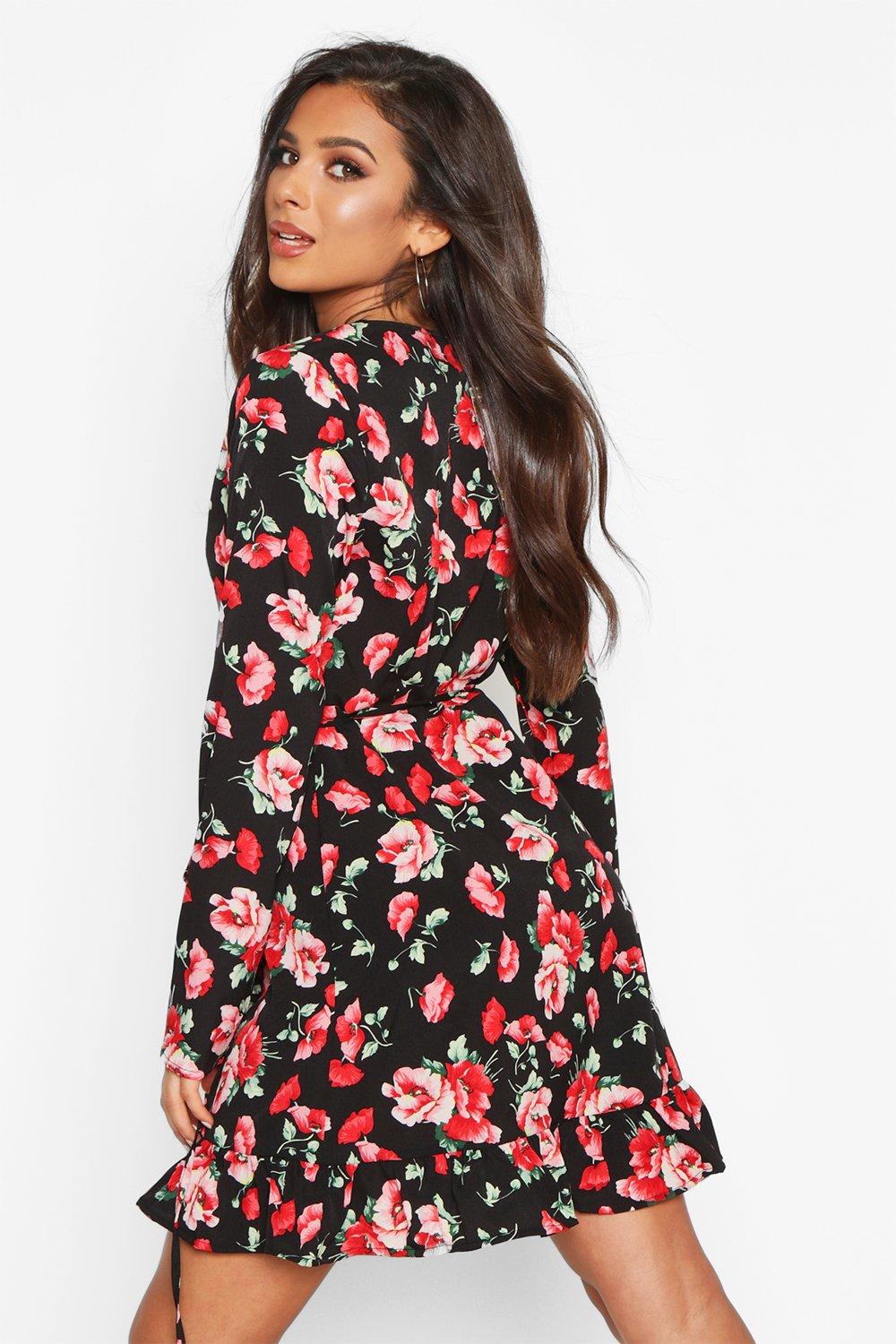 Long sleeve hot sale floral tea dress