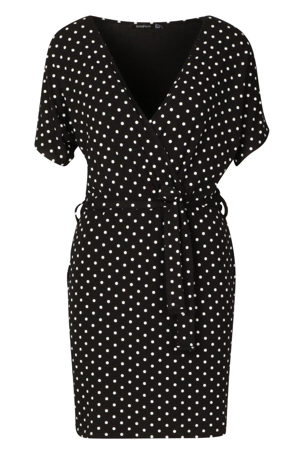 boohoo wrap tea dress
