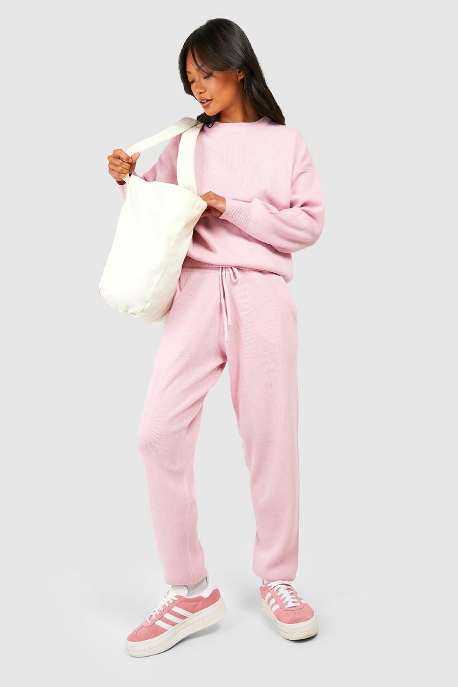 Lilac Knitted Tracksuit image number 1