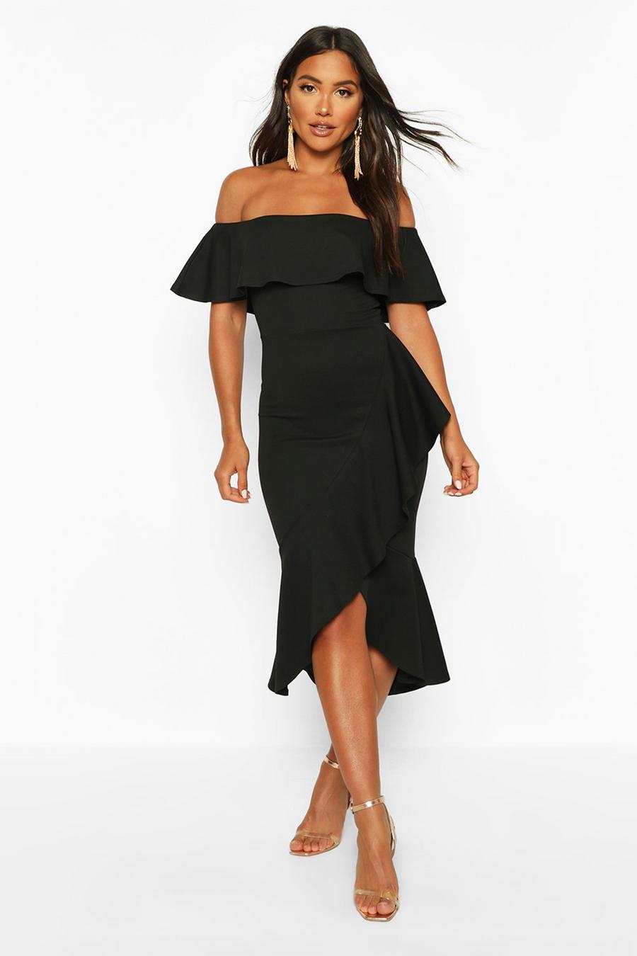 Off The Shoulder Ruffle Midi Dress image number 1