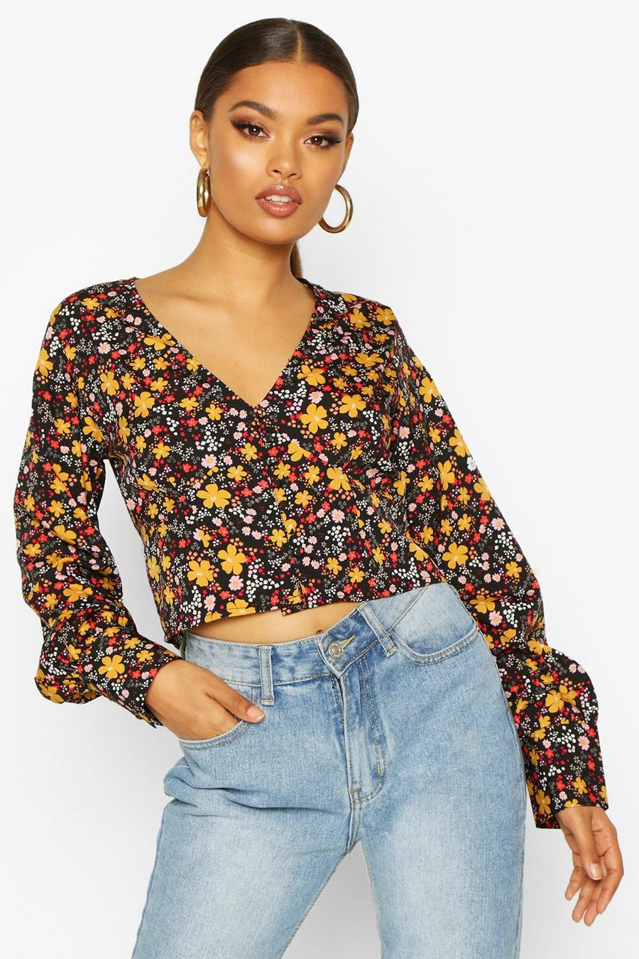 Ditsy Floral Button Blouse image number 1