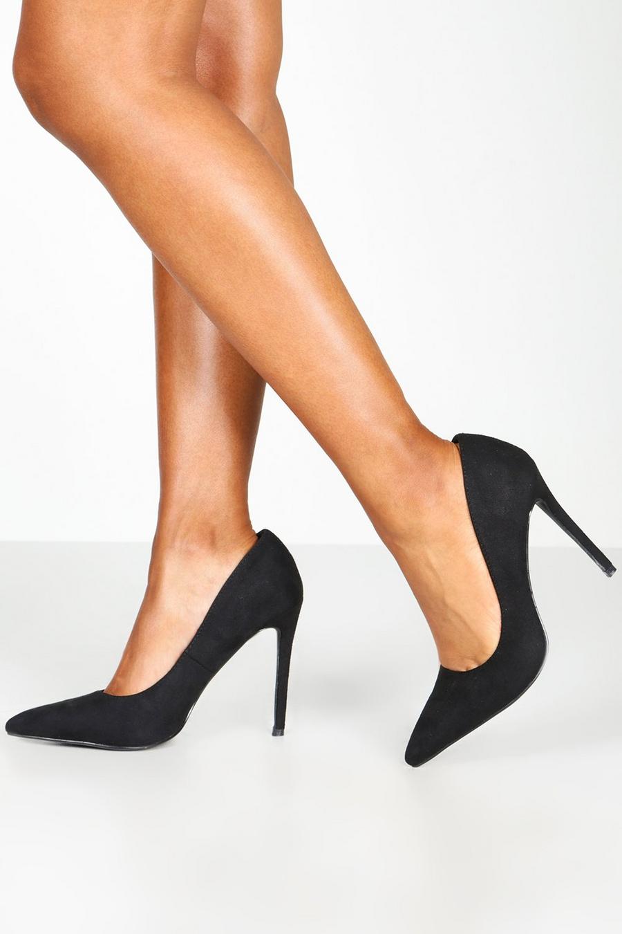 Black Basic Stiletto Heel Court Shoes image number 1