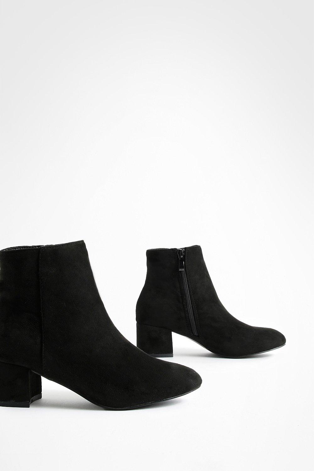 Block heel booties black best sale