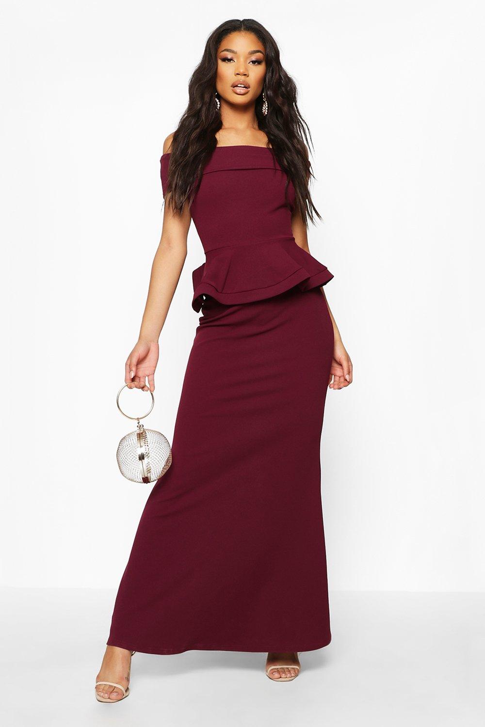 peplum maxi dress uk