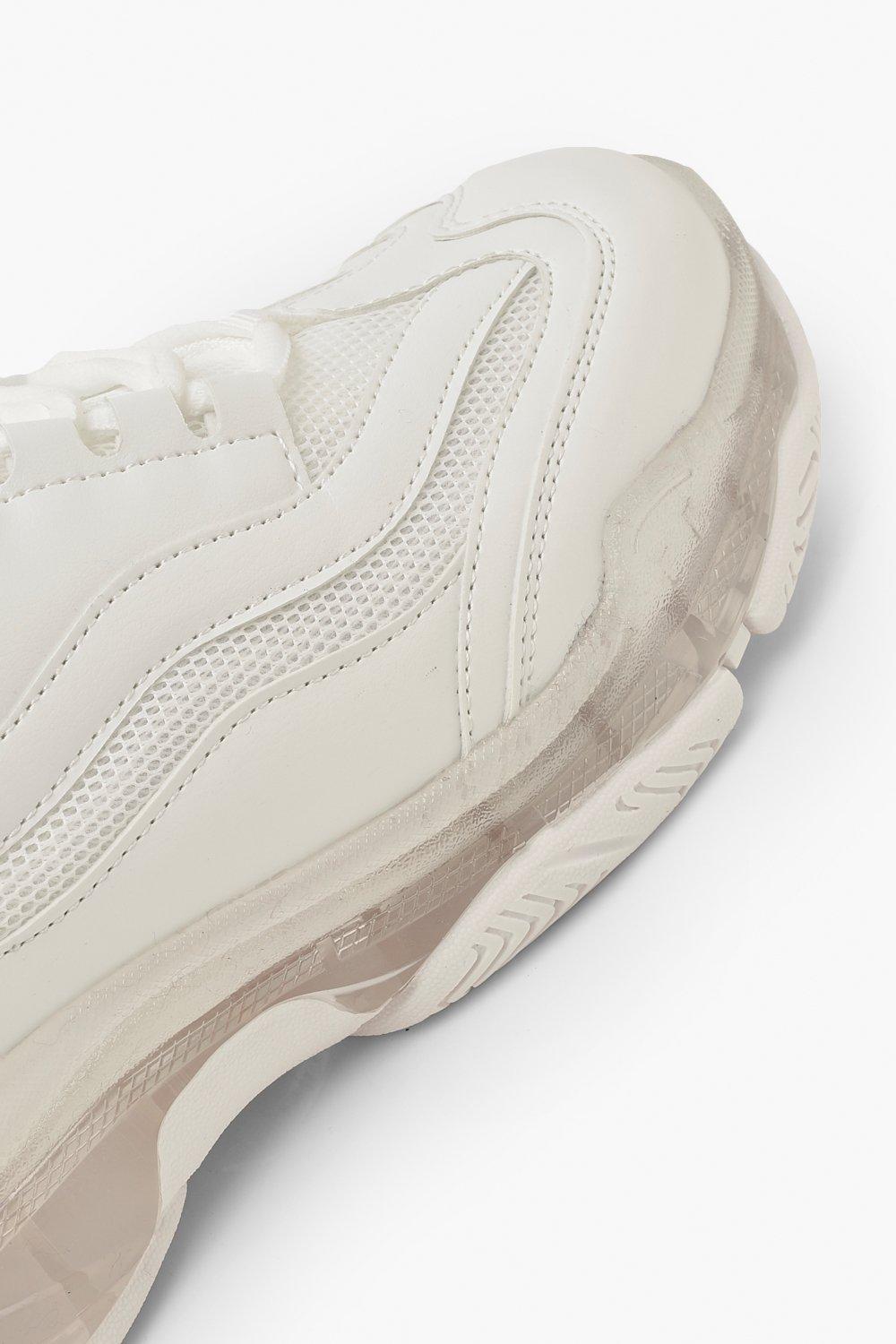 basket semelle transparente