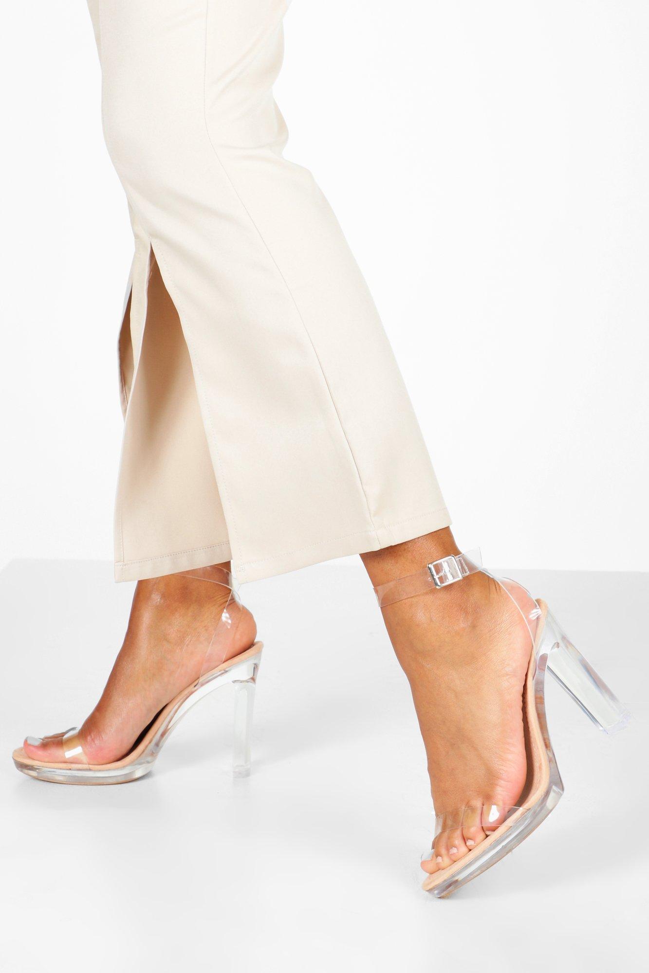 cheap clear heel shoes