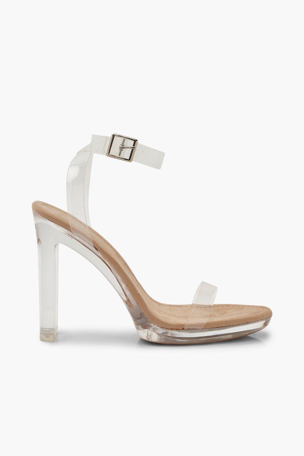 Clear Platform Two Part Heels