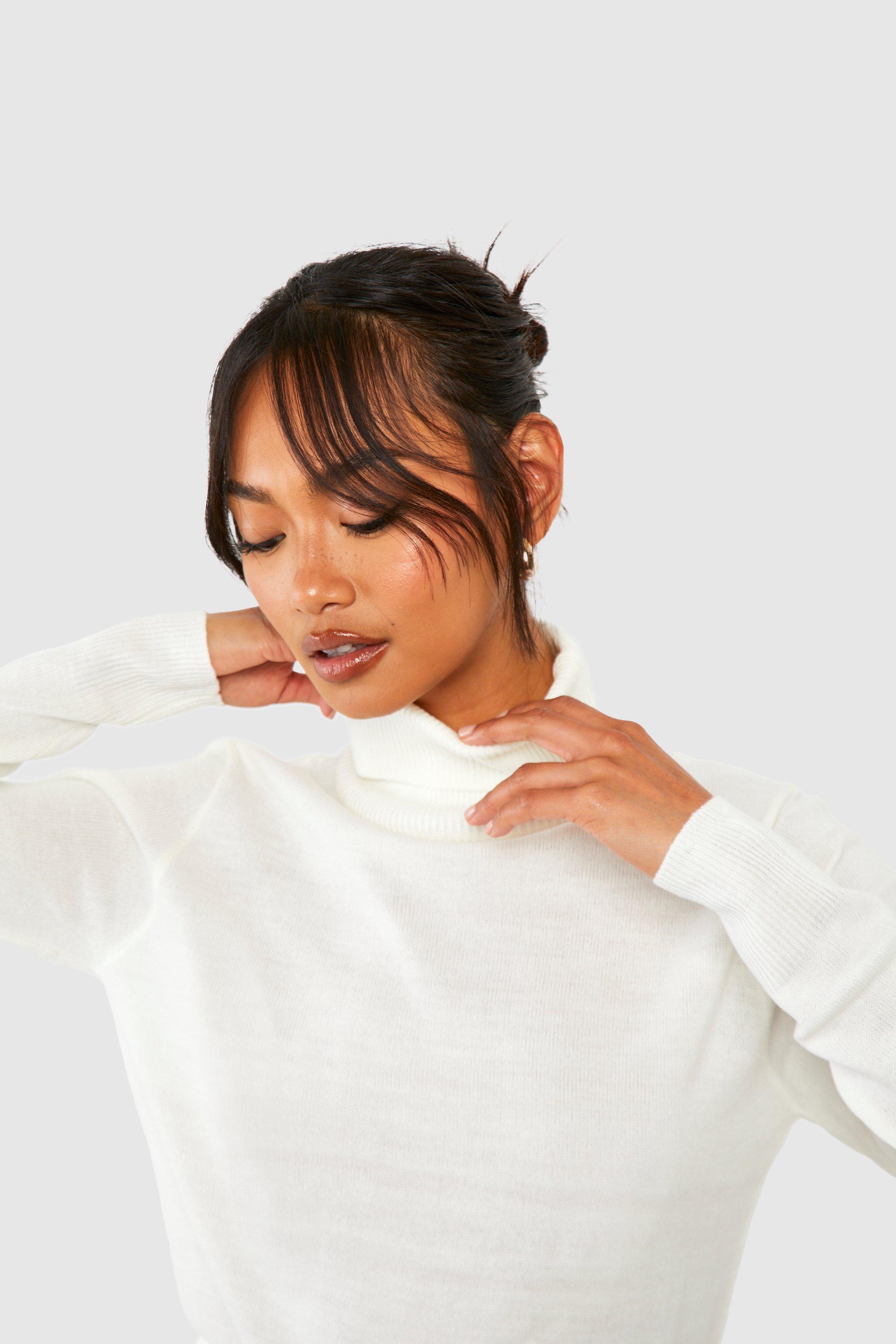 Boohoo white shop turtleneck