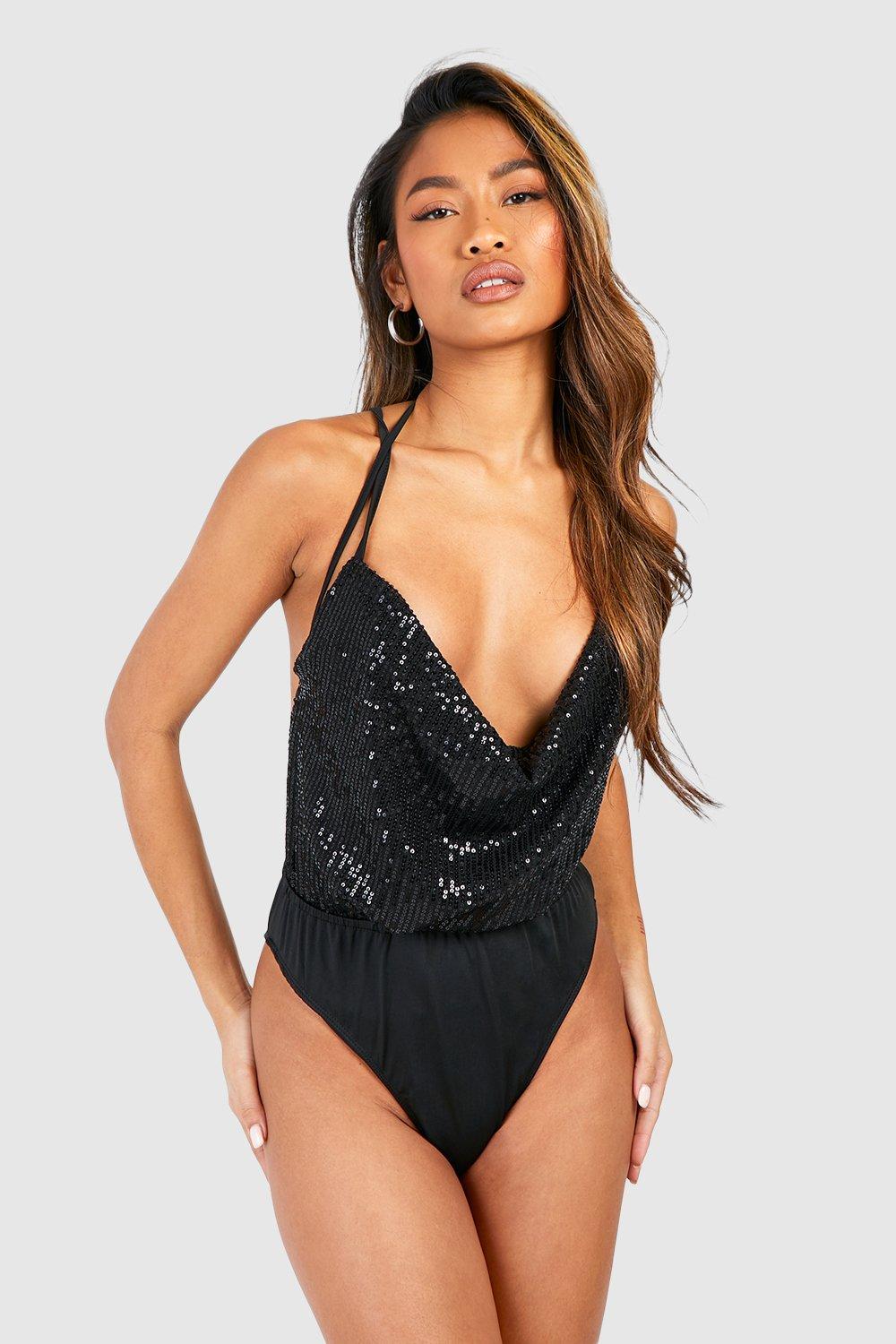 Sequin one cheap piece bathing suit