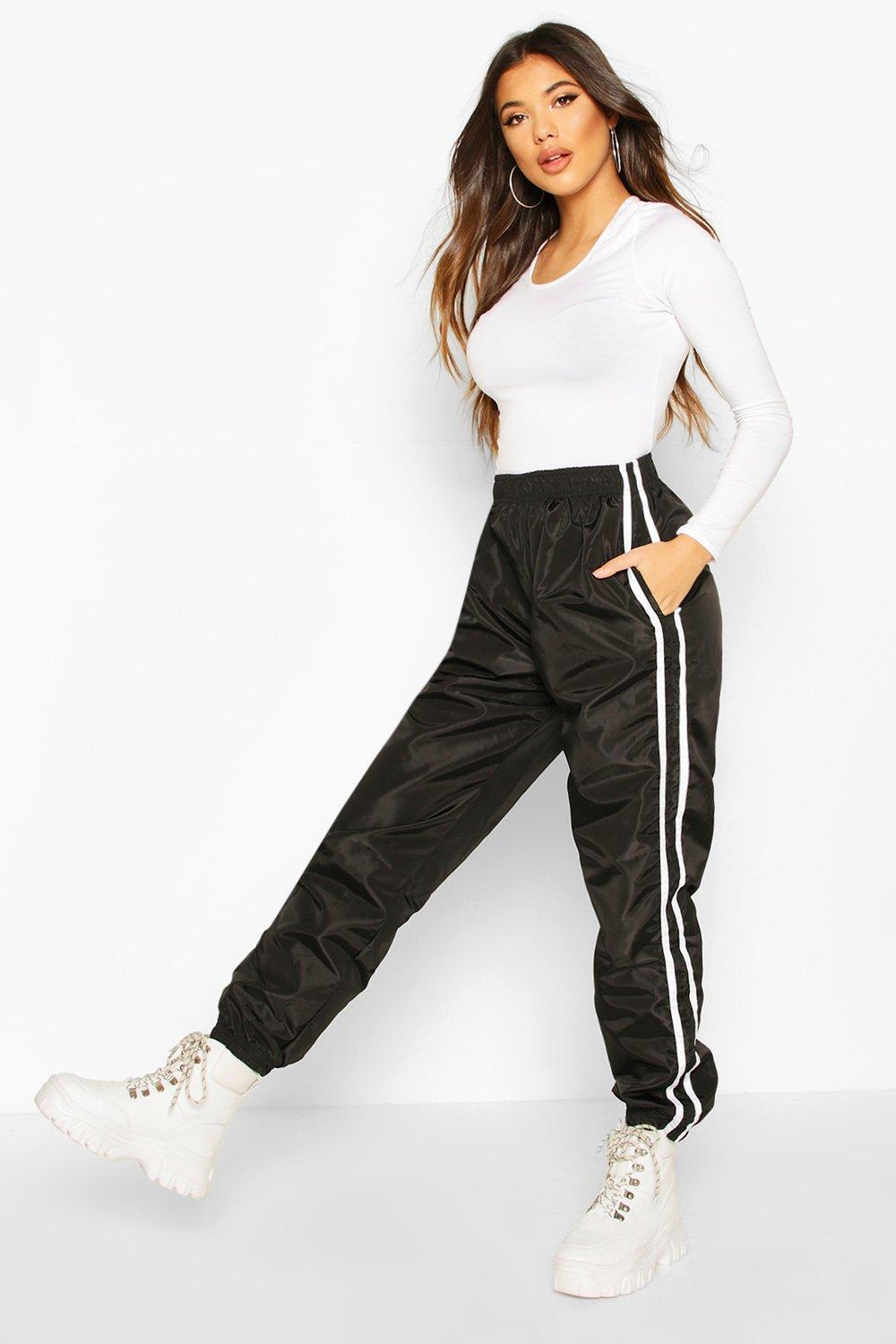 black side stripe joggers