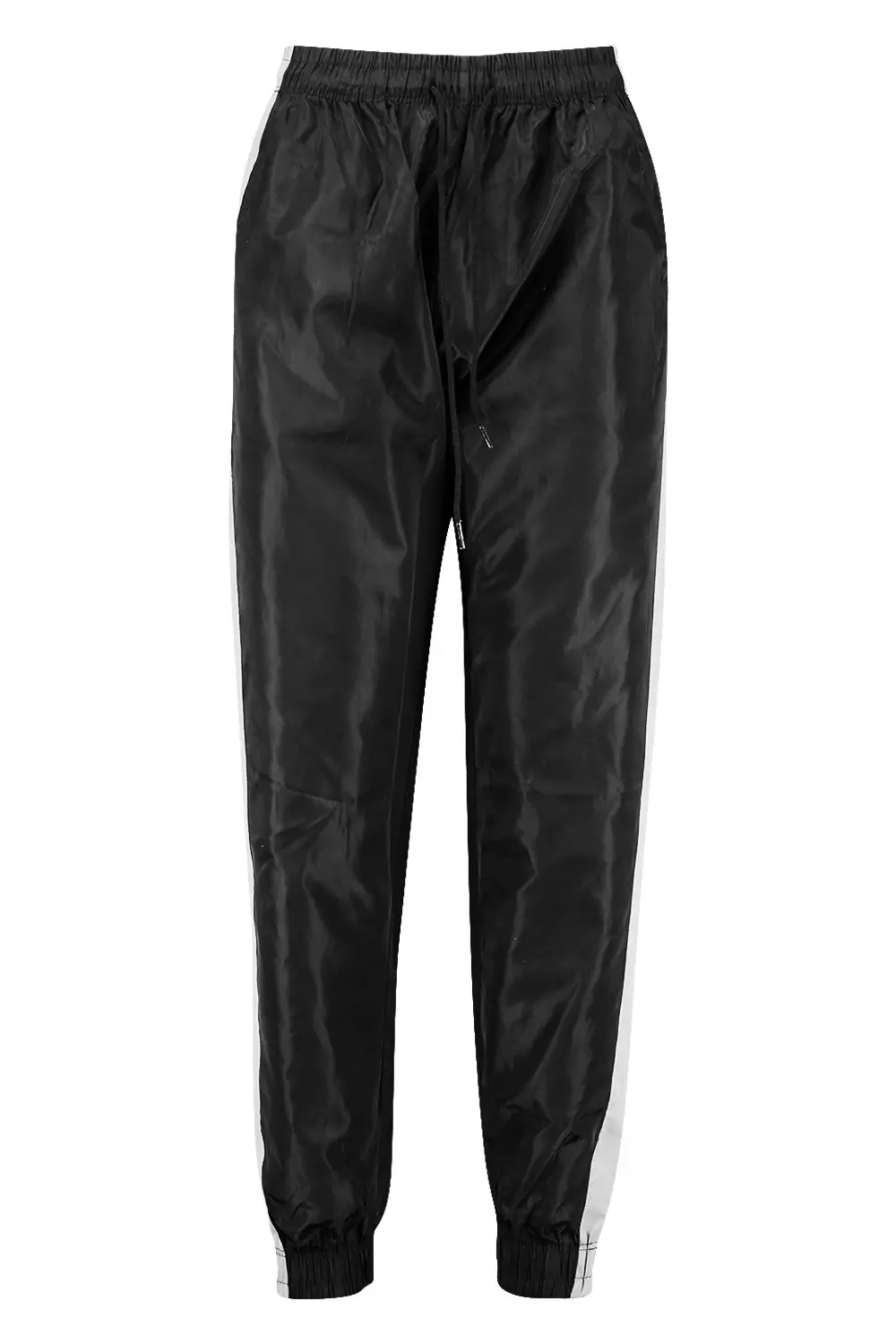Black Reflective Panel Shell Joggers alternative image