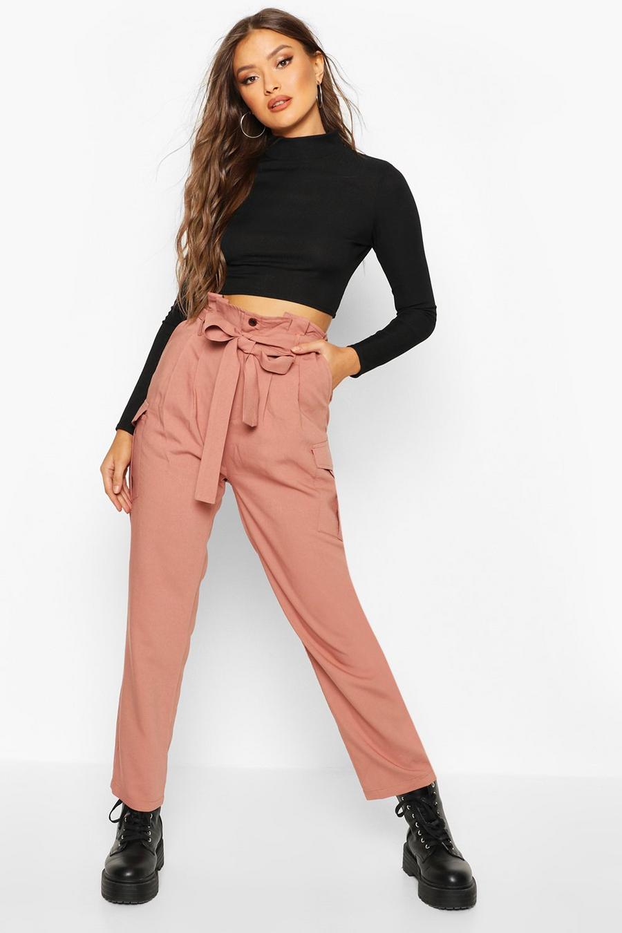Rose Paperbag Waist Cargo Trousers image number 1
