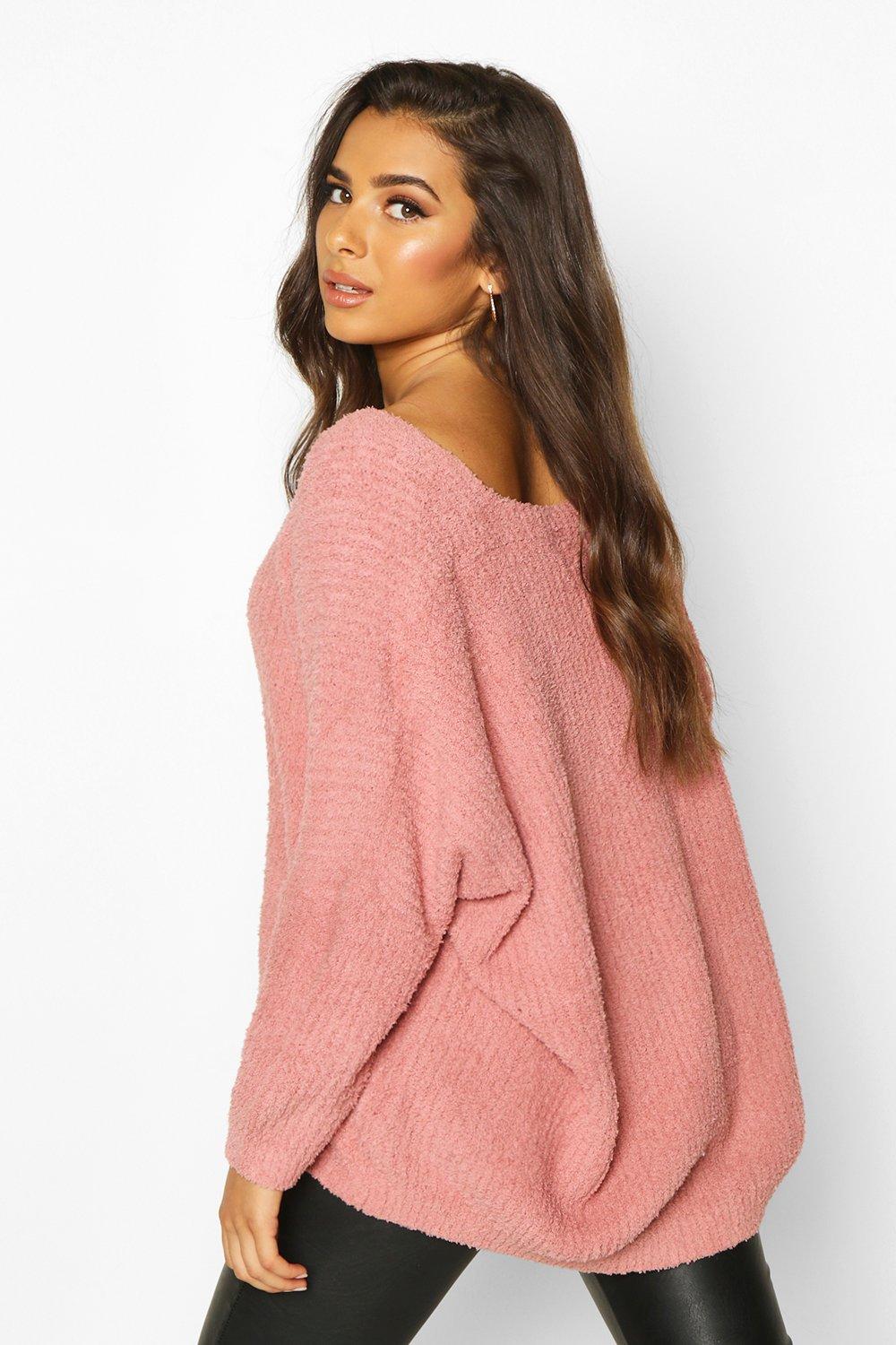 fluffy v neck jumper