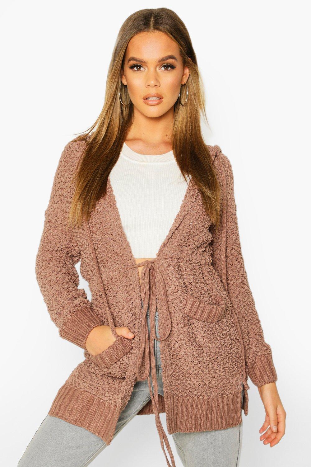 popcorn cardigan black