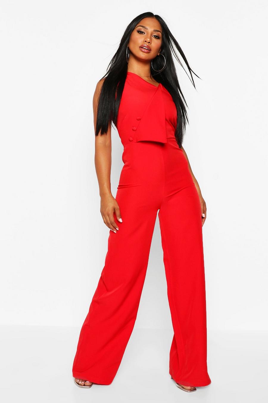 One-Shoulder Jumpsuit mit weitem Bein image number 1