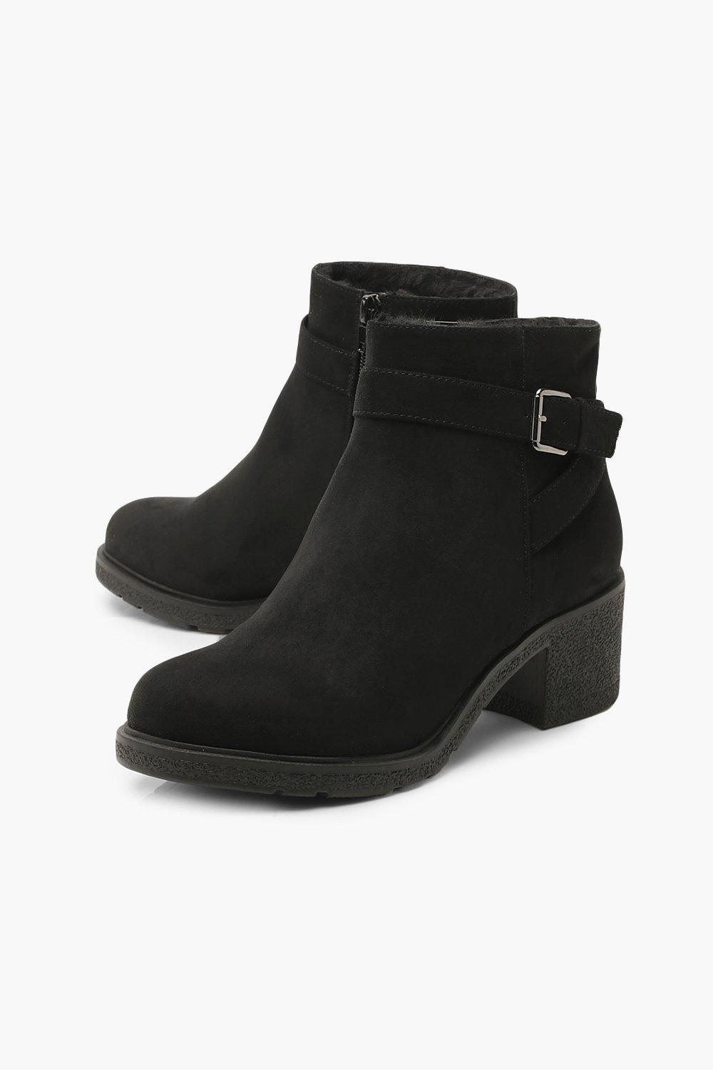 wide width shearling boots